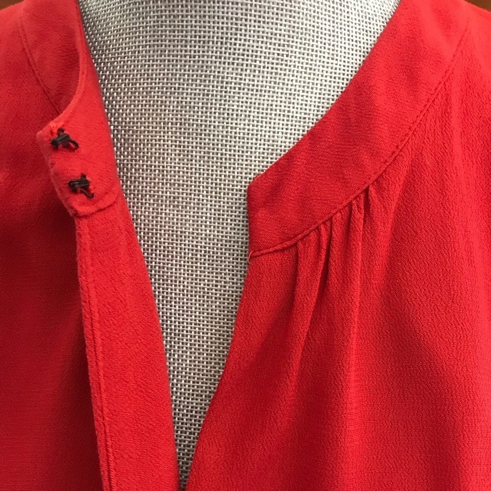 elodie Coral Orange High-Low Sleeveless Top Size Medium - Picture 5 of 9